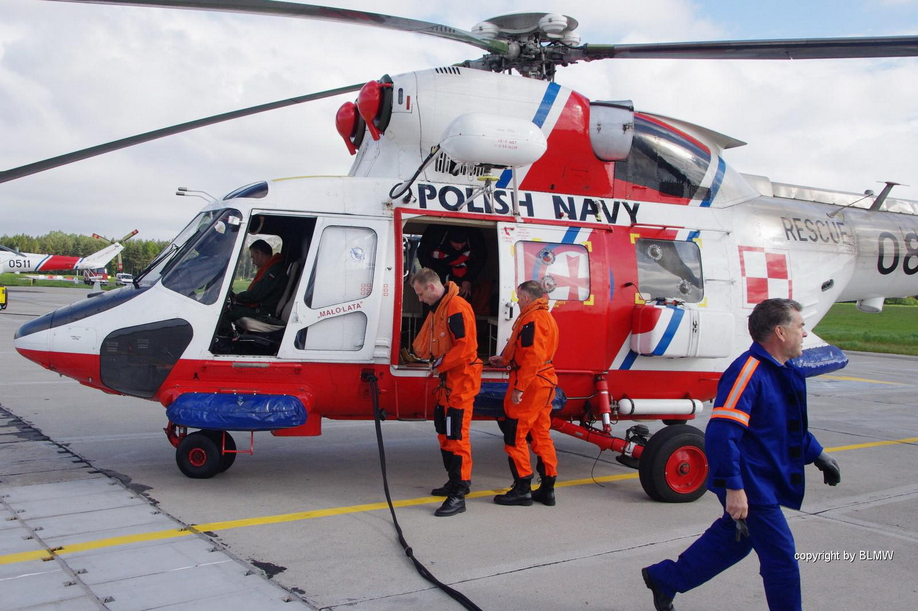 Śmigłowiec W-3RM „Anakonda” z 43 Bazy Lotnictwa Morskiego uczestniczył w epizodzie ratowniczym ćwiczeń Okrętowej Grupy Trałowej na Zatoce Pomorskiej.